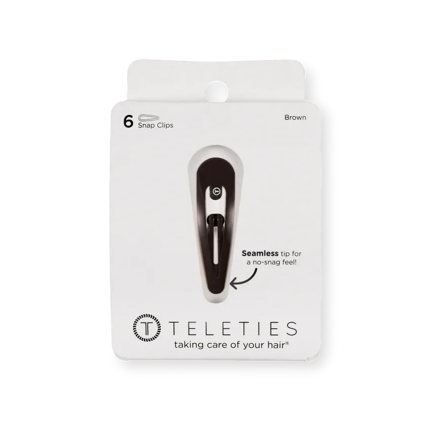 Teleties Snap Clip Set - Brown (Ships in 1-2 Weeks)