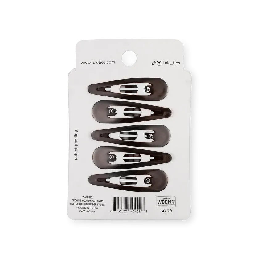 Teleties Snap Clip Set - Brown (Ships in 1-2 Weeks)