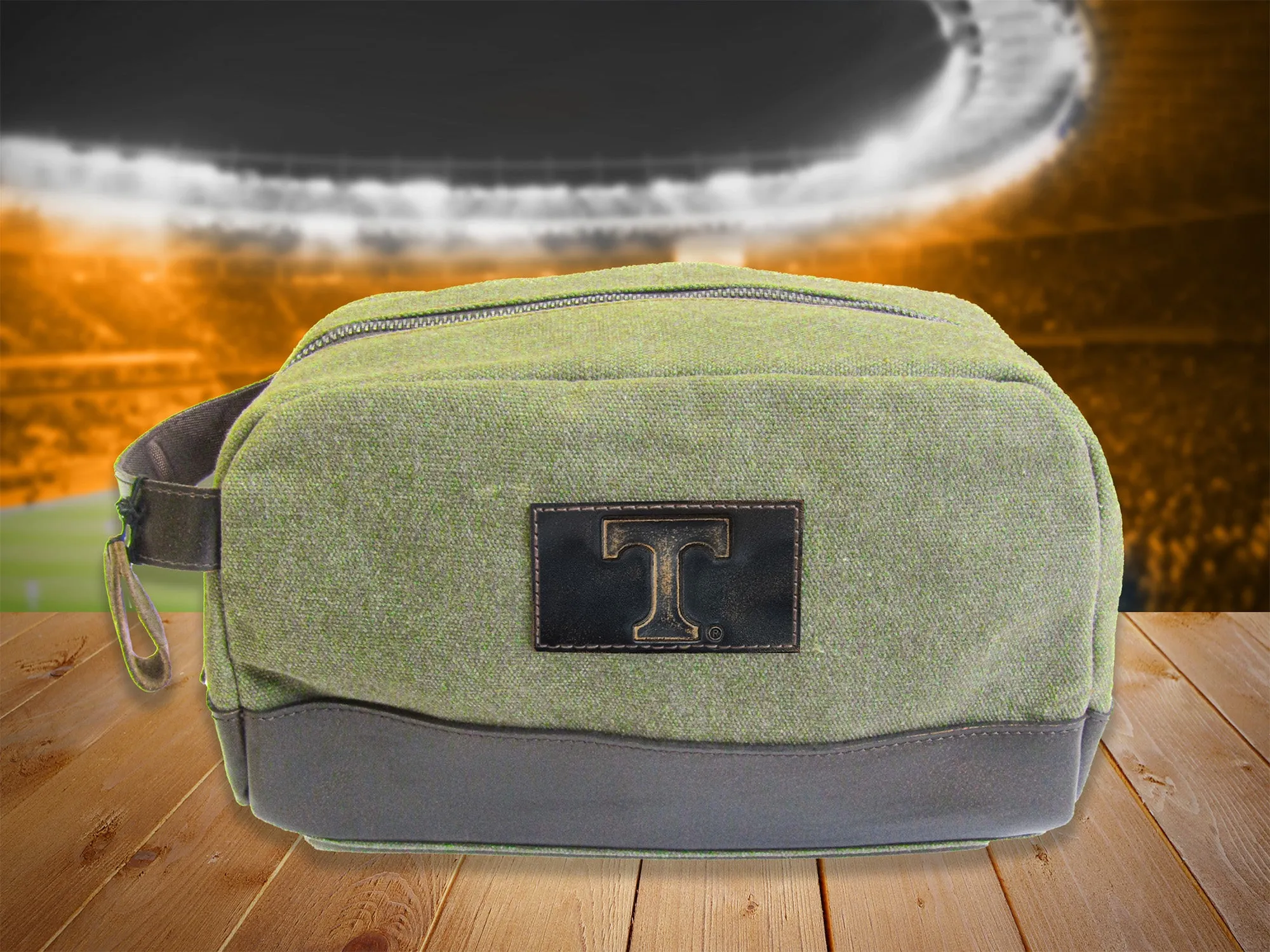 Tennessee Vols Waxed Canvas Toiletry Dopp Bag