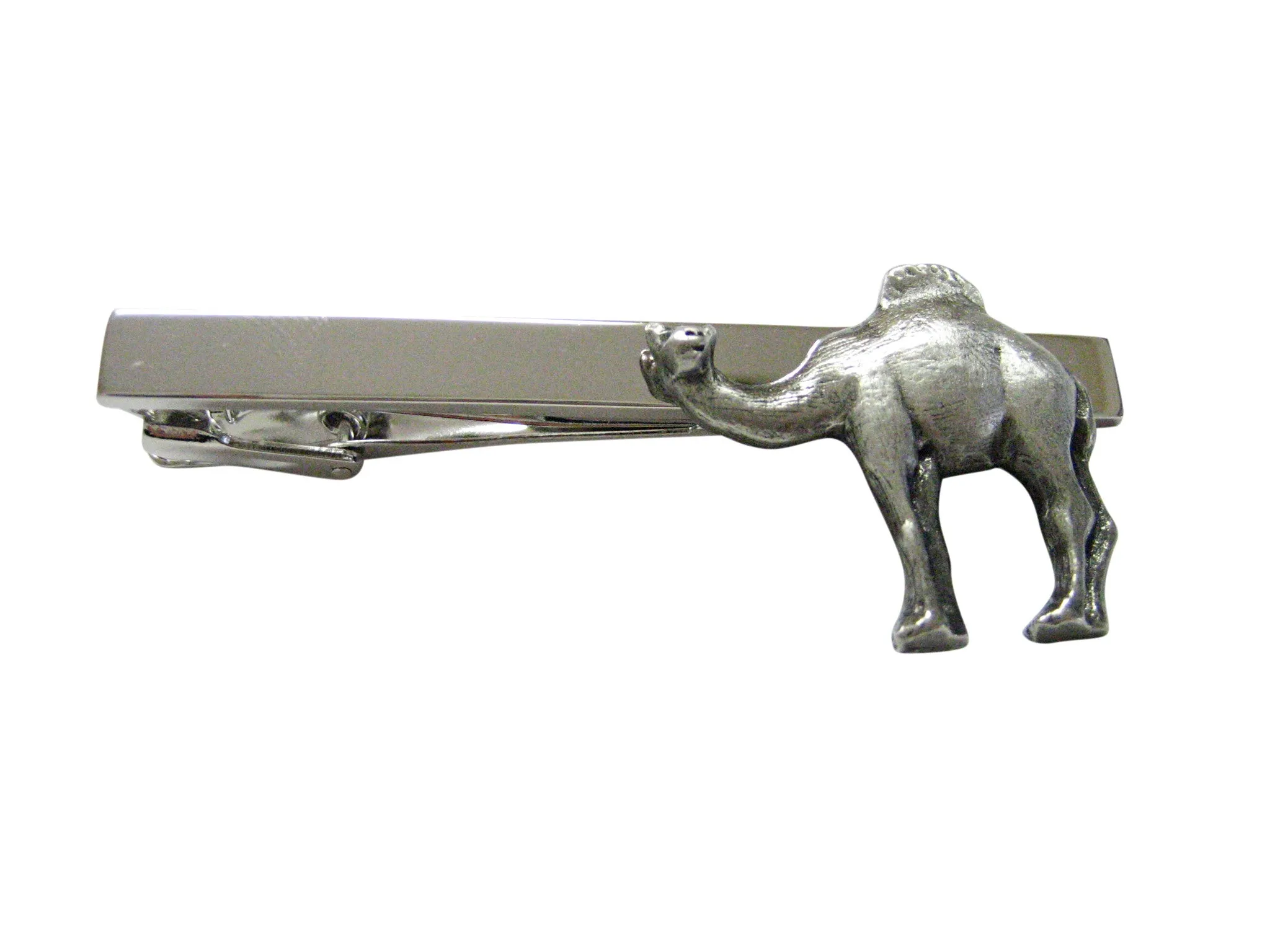 Textured Camel Square Tie Clip