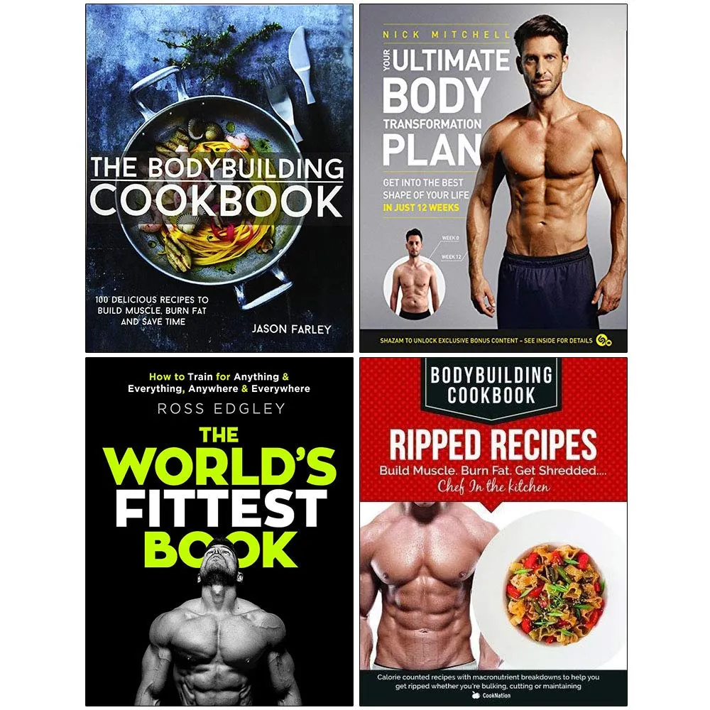 The Bodybuilding,Your Ultimate,The World's ,Bodybuilding Cookbook 4 Books Collection Set