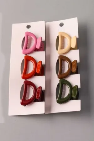 The Kamila Mini Crescent Hair Claw Clip Set