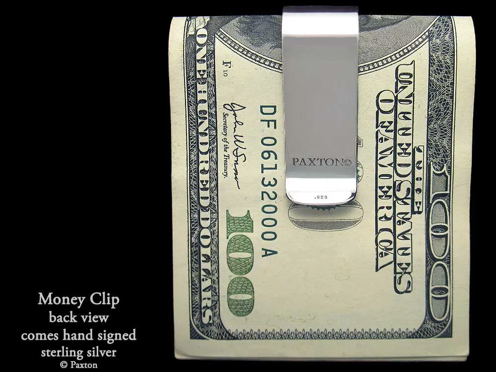 Tiger Head Money Clip Sterling Silver