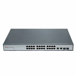 TigerVision 26-Port PoE Switch with 24 PoE Ports and 2 Gigabit Combo Ports