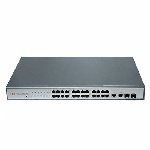 TigerVision 26-Port PoE Switch with 24 PoE Ports and 2 Gigabit Combo Ports