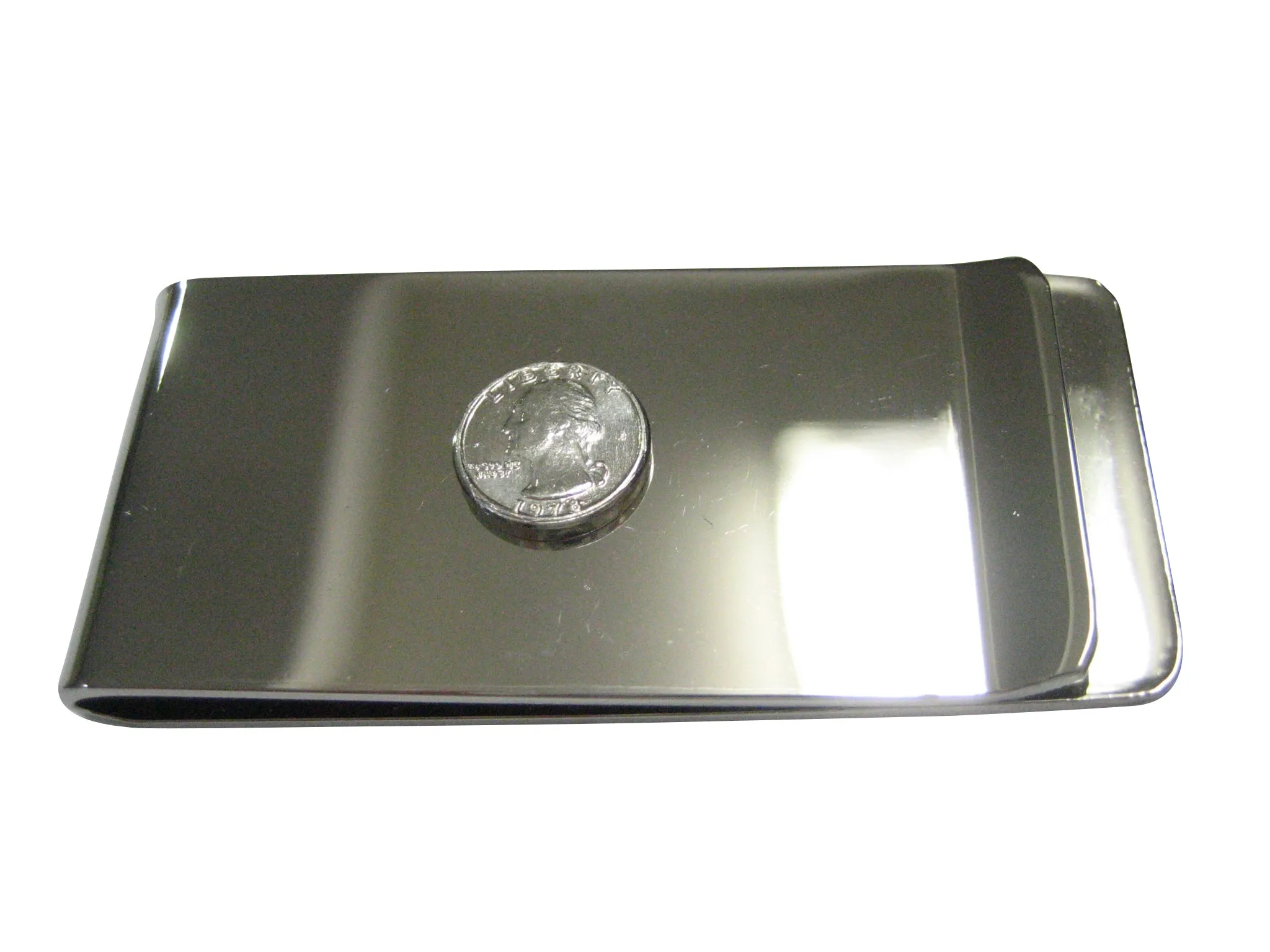 Tiny 25 Cent Quarter Coin Money Clip