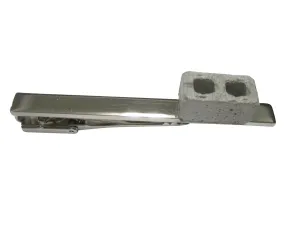 Tiny Industrial Construction Cinderblock Tie Clip
