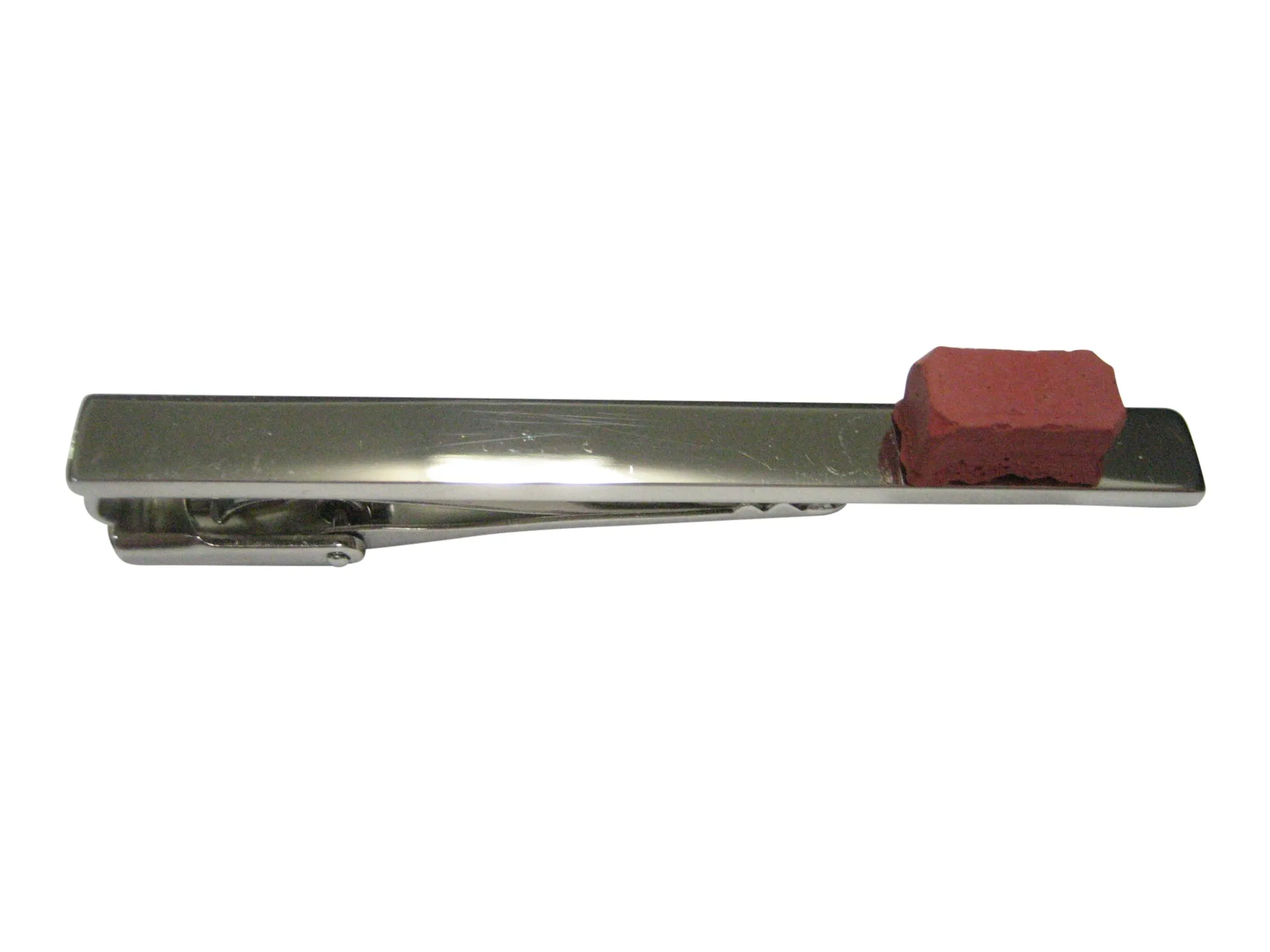 Tiny Industrial Construction Red Brick Tie Clip