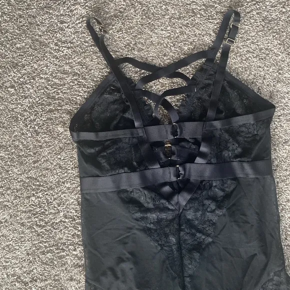 Torrid NWT Sexy Lace Strappy Bodysuit One Piece Black Lingerie, Women’s 1 / 1X