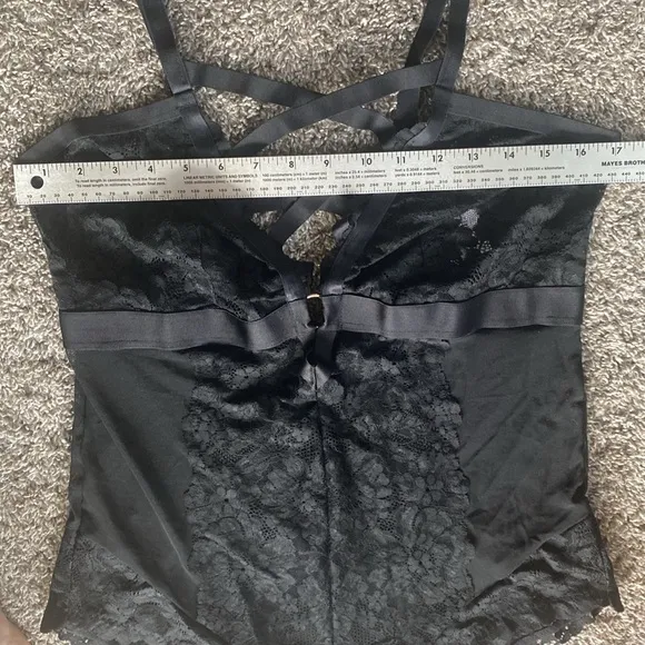 Torrid NWT Sexy Lace Strappy Bodysuit One Piece Black Lingerie, Women’s 1 / 1X