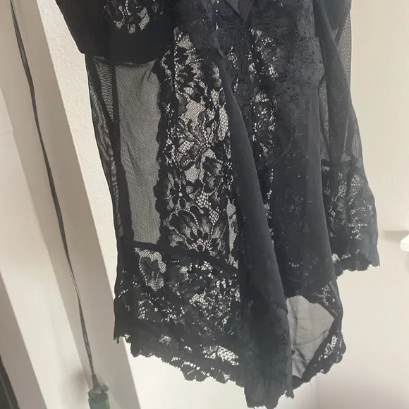 Torrid NWT Sexy Lace Strappy Bodysuit One Piece Black Lingerie, Women’s 1 / 1X