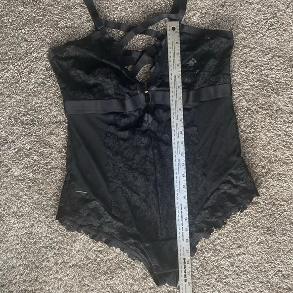 Torrid NWT Sexy Lace Strappy Bodysuit One Piece Black Lingerie, Women’s 1 / 1X