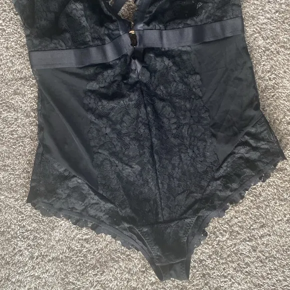 Torrid NWT Sexy Lace Strappy Bodysuit One Piece Black Lingerie, Women’s 1 / 1X
