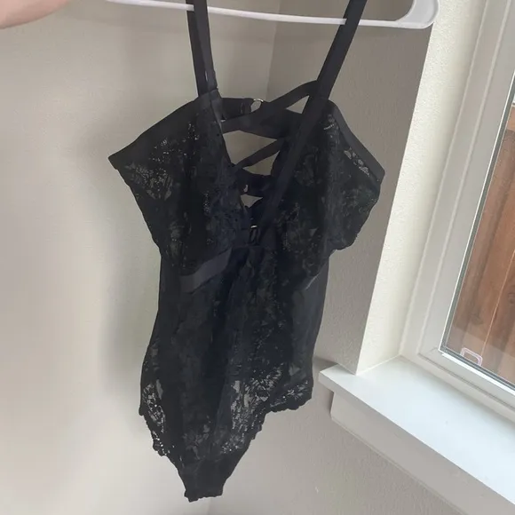 Torrid NWT Sexy Lace Strappy Bodysuit One Piece Black Lingerie, Women’s 1 / 1X