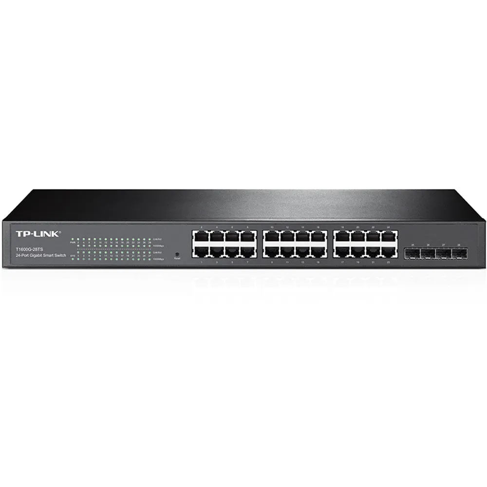 Tp Link T1600 G 28 Ts Switch 24 Ptos Giga 4 Ptos Sfp L2 L3 Qo S Igmp