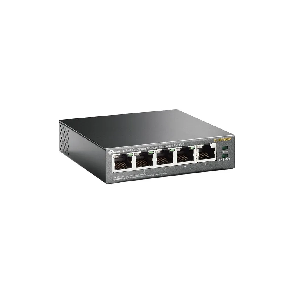 Tp Link Tl Sf1005 P Switch Metalico De Escritorio 5 Puertos 10 100 M No Admin.