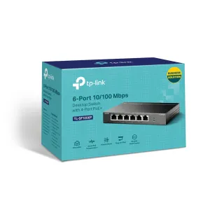 Tp Link Tl-Sf1006p Switch Poe De 6 Puertos 10/100 Mbps/Poe 4 Puertos