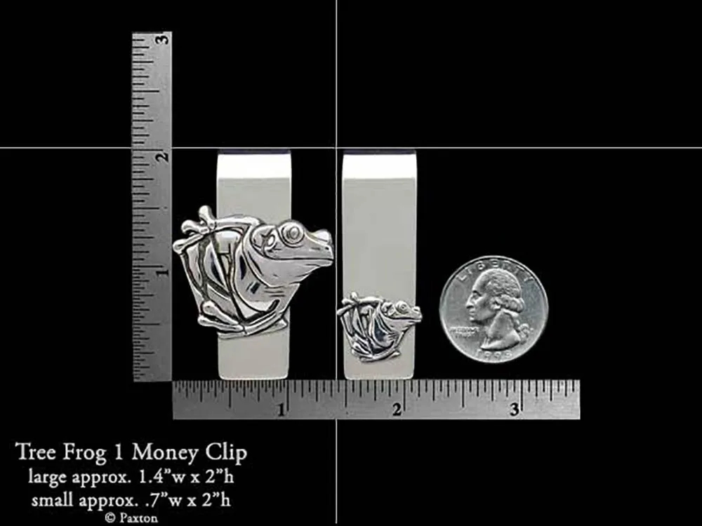 Tree Frog Money Clip Sterling Silver