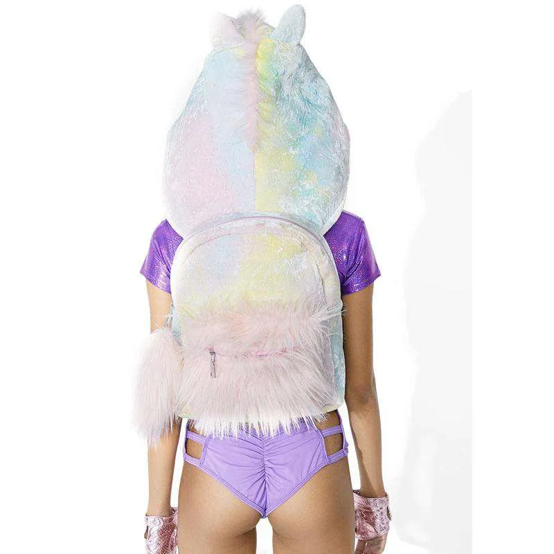 unicorn hooded backpack