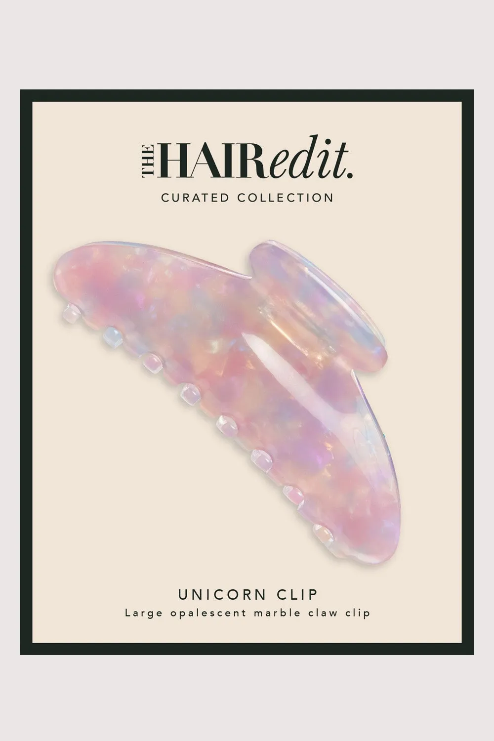 Unicorn Opalescent Marble Claw Clip