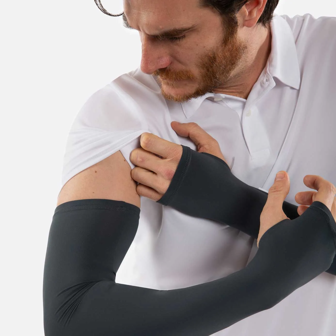 Urban Grey Arms Sleeves with Thumbhole - Adult