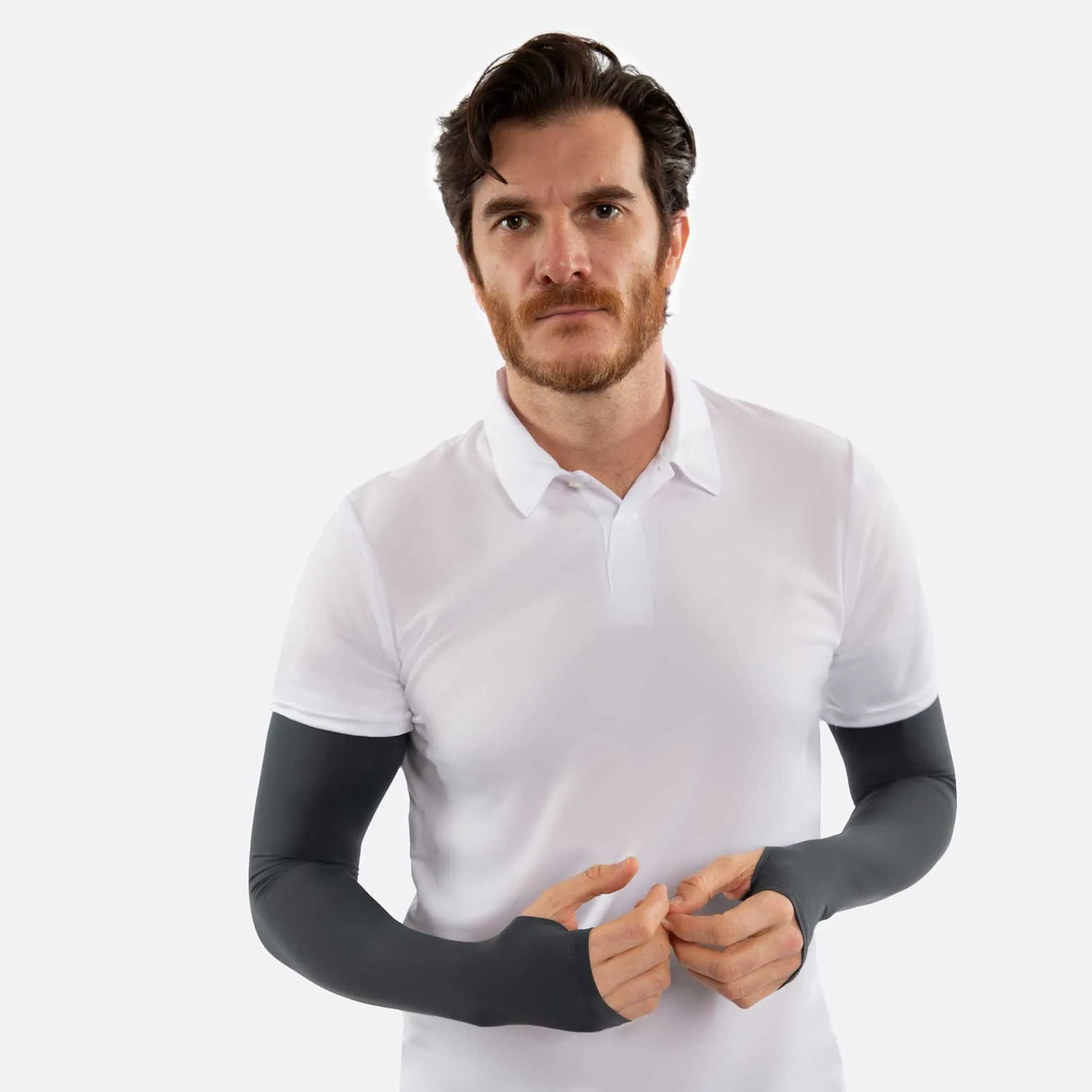 Urban Grey Arms Sleeves with Thumbhole - Adult