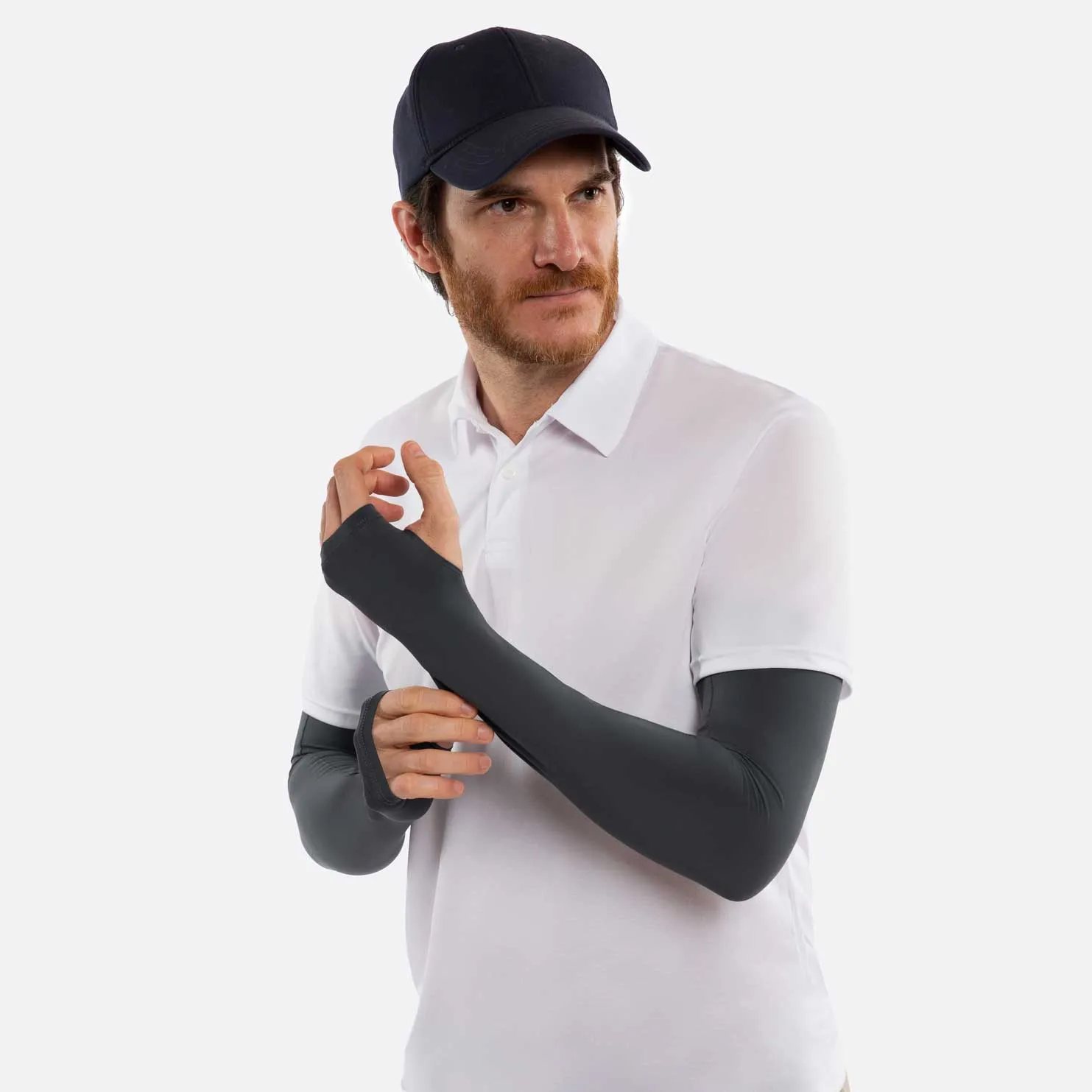 Urban Grey Arms Sleeves with Thumbhole - Adult