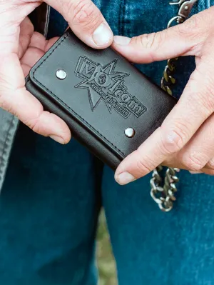 V Ent Leather Wallet - BLACK