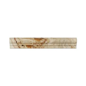 Valencia Travertine OG-1 Single-Step Chair Rail Molding Trim, Honed (LOT of 5 PCS.)