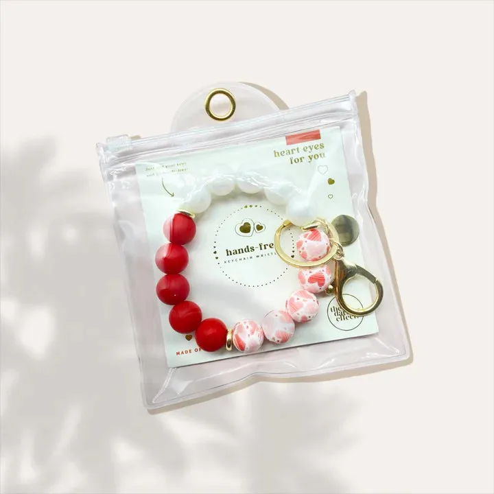 Valentine Hands-Free Keychain Wristlet - Heart Eyes For You