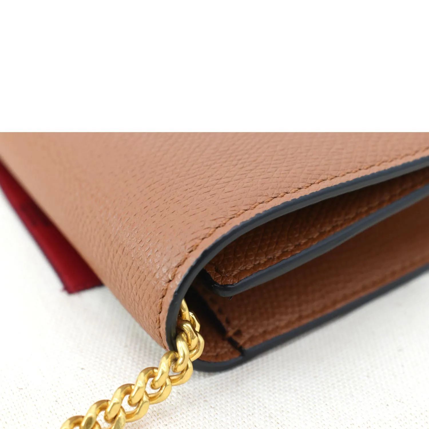 VALENTINO  Garavani Vsling Mini Leather Shoulder Bag Brown
