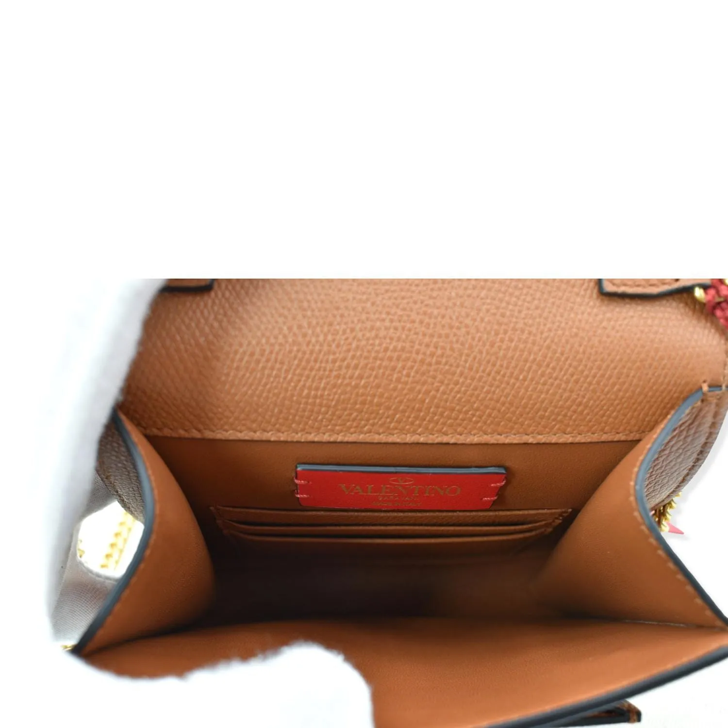 VALENTINO  Garavani Vsling Mini Leather Shoulder Bag Brown