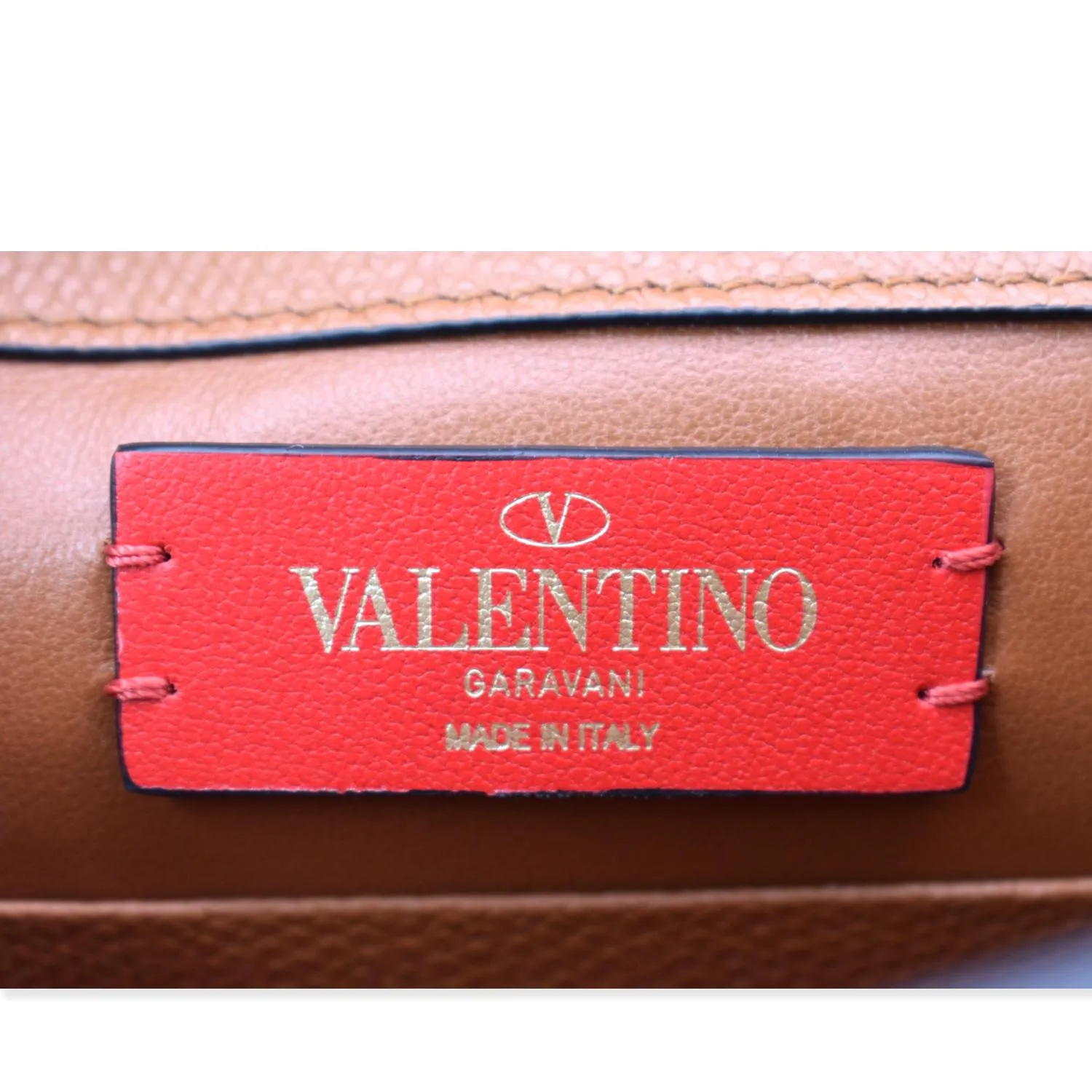 VALENTINO  Garavani Vsling Mini Leather Shoulder Bag Brown