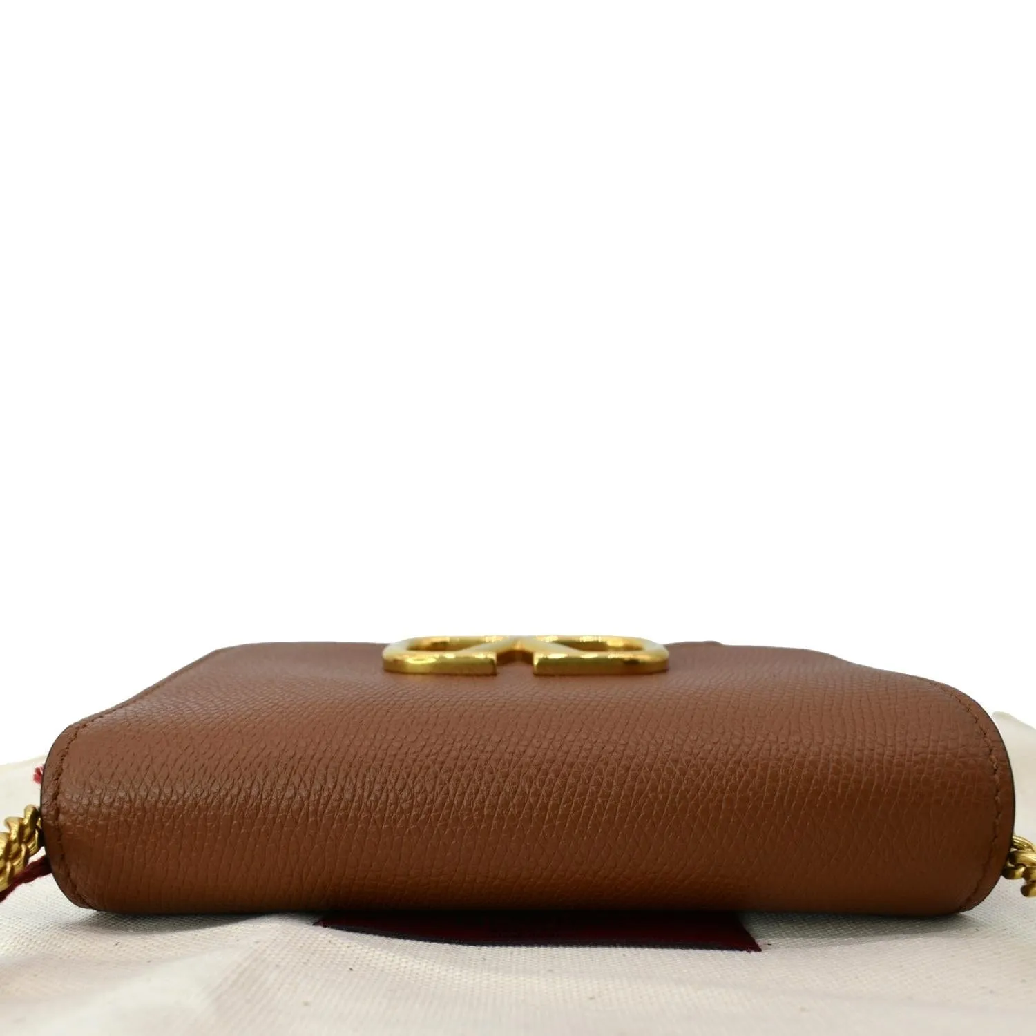 VALENTINO  Garavani Vsling Mini Leather Shoulder Bag Brown