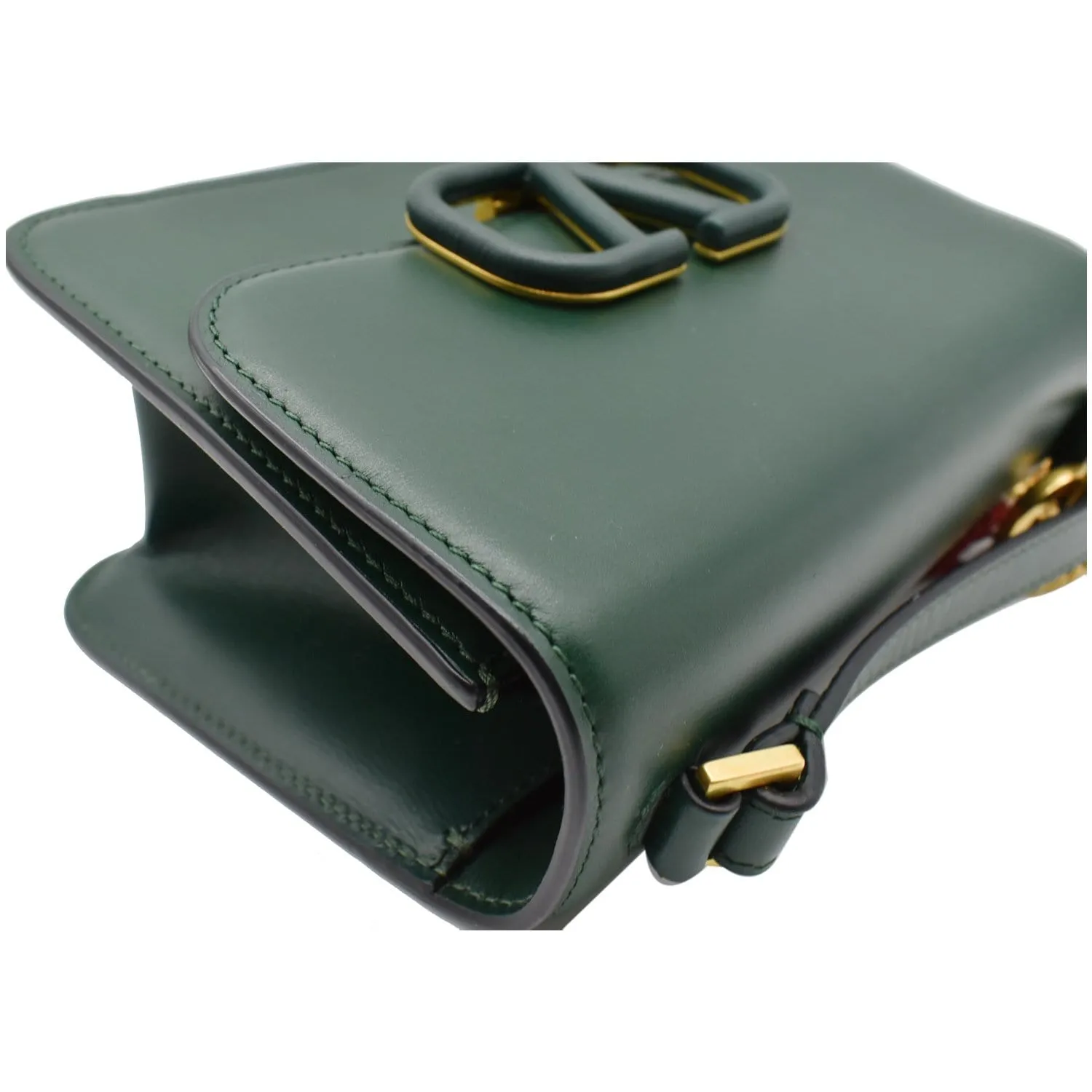 VALENTINO Garavani VSling Small Smooth Leather Shoulder Bag Green