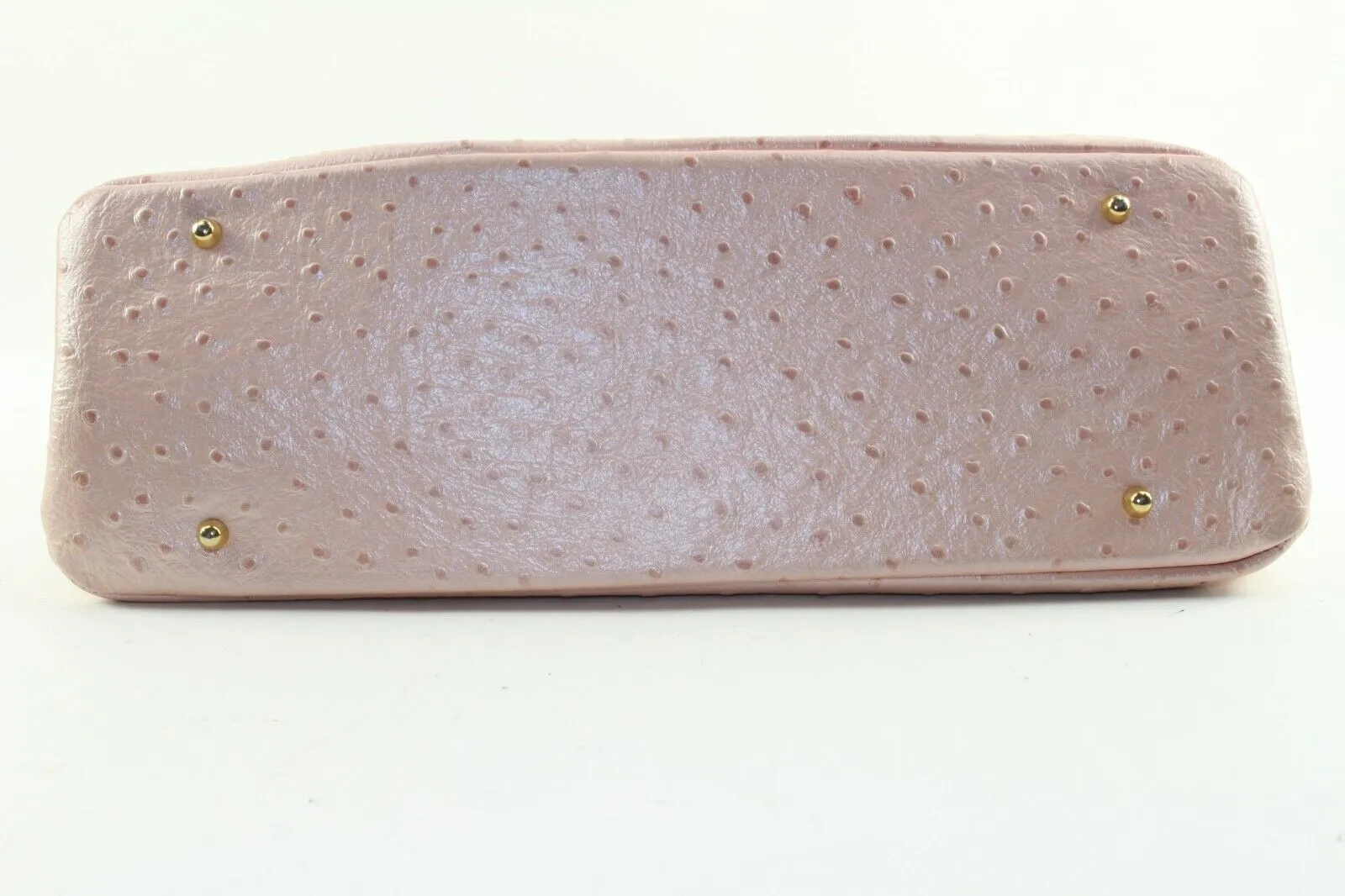 VERSACE Pearlescent Pink Ostrich Leather Shoulder Bag 5VER1219K