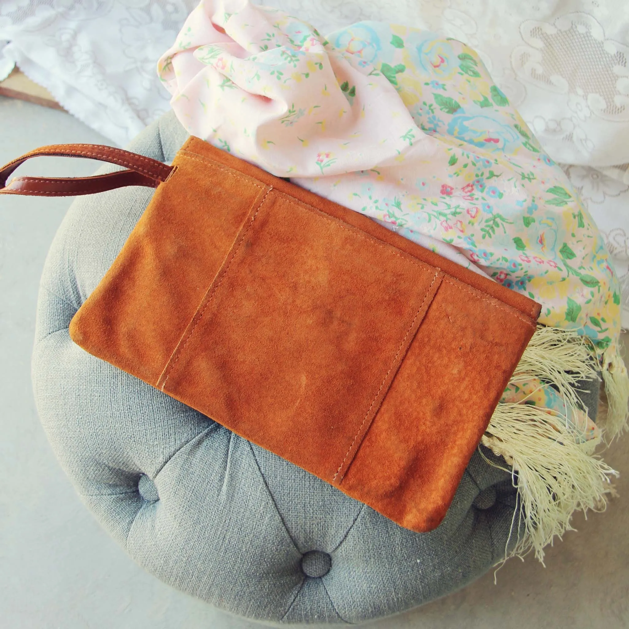 Vintage 70's Suede Clutch
