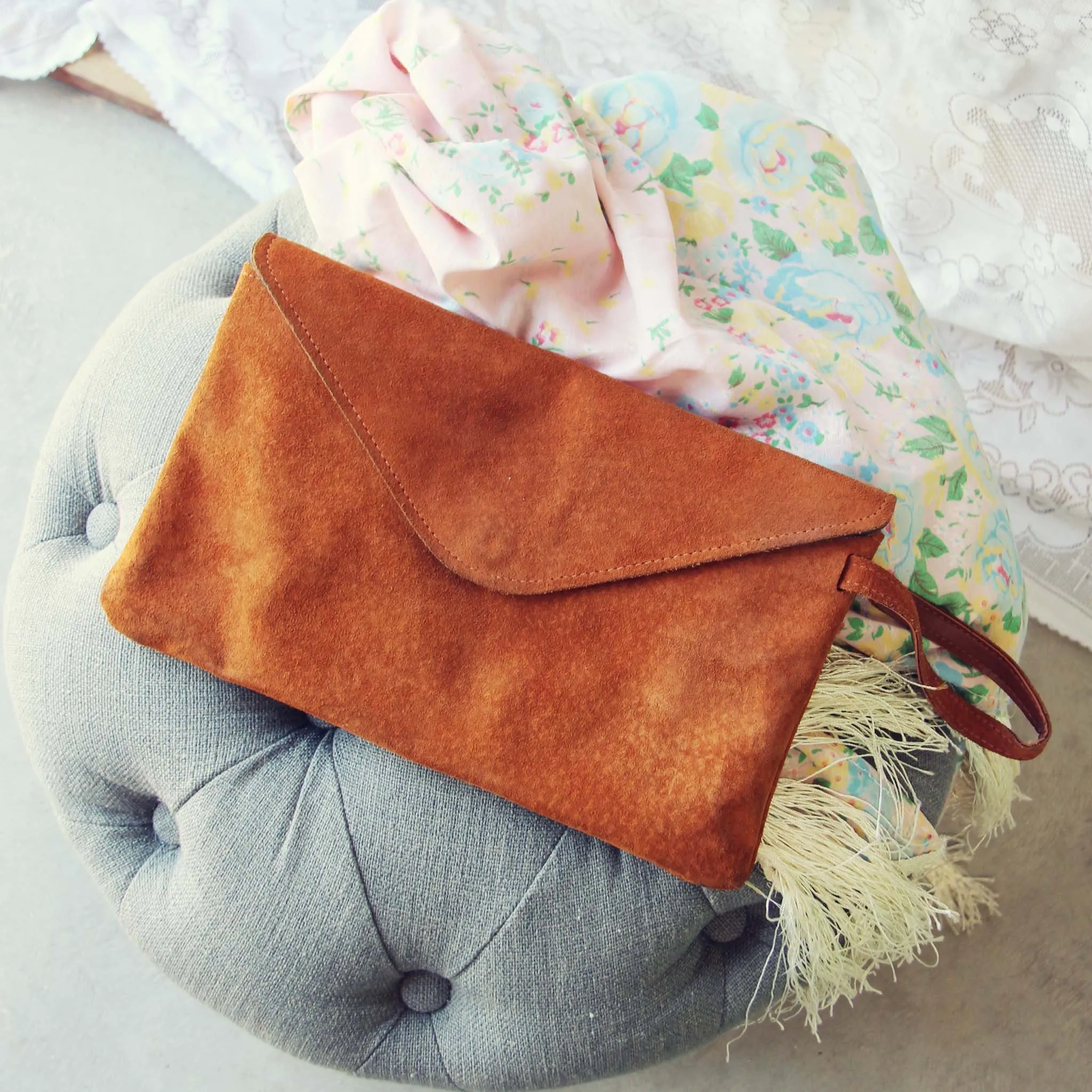 Vintage 70's Suede Clutch