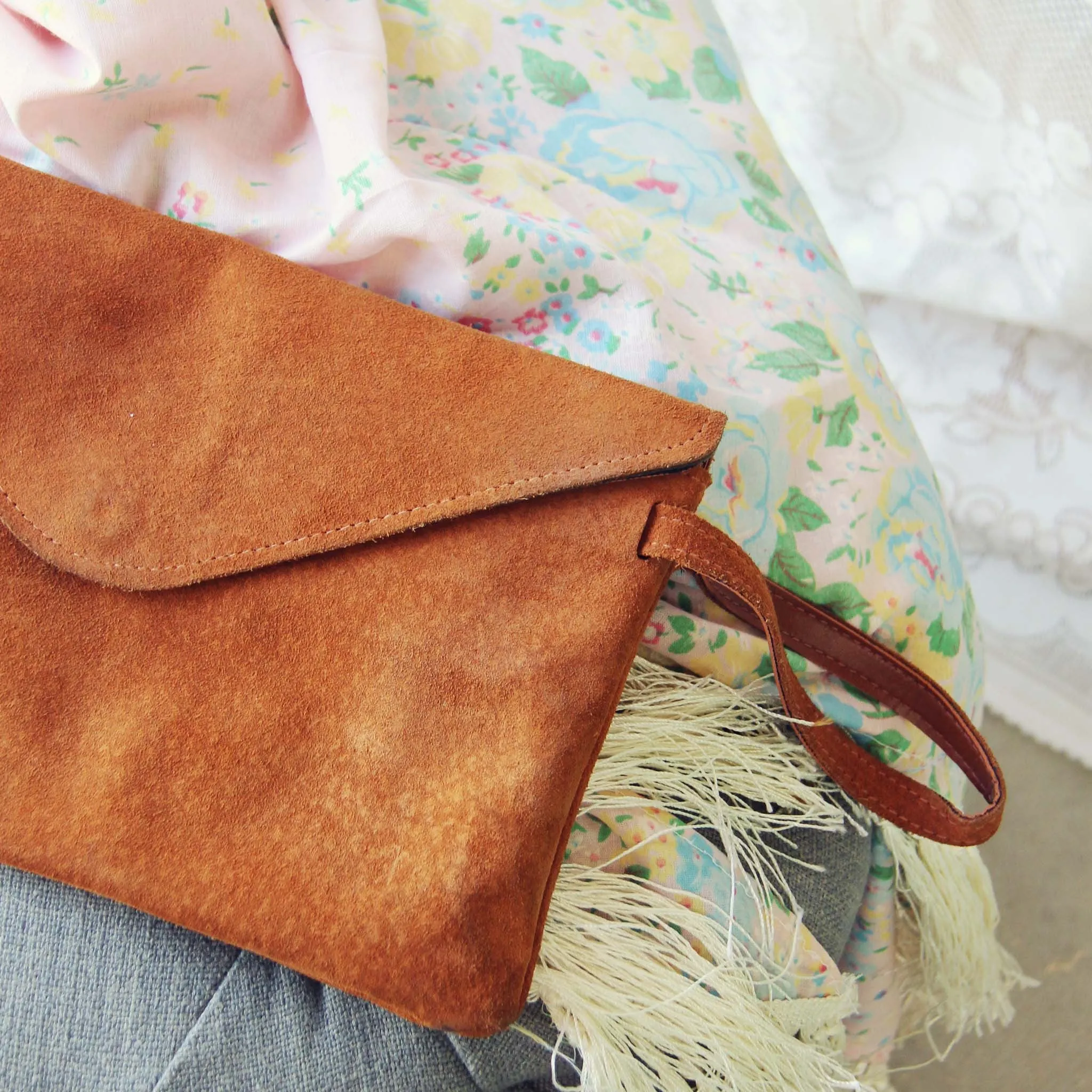 Vintage 70's Suede Clutch
