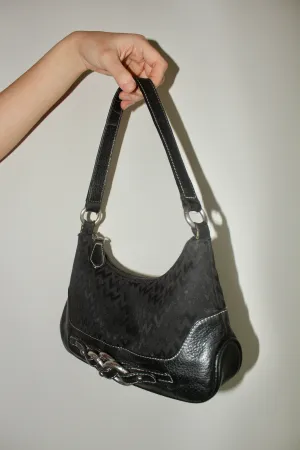 Vintage 90s Retro Black Shoulder Purse