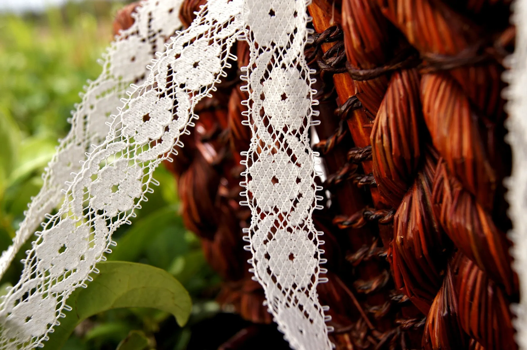 Vintage Cream Floral Picot Lace Trim ¾" wide