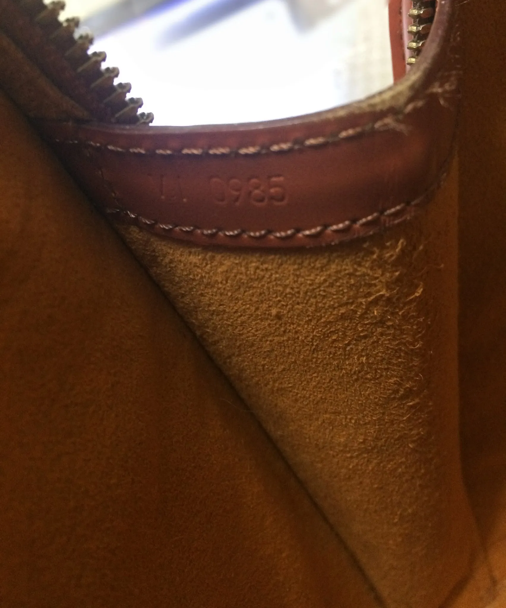 Vintage Louis Vuitton brown epi shoulder tote bag. Perfect vintage LV purse for daily use.