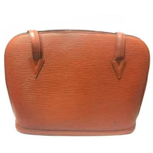 Vintage Louis Vuitton brown epi shoulder tote bag. Perfect vintage LV purse for daily use.