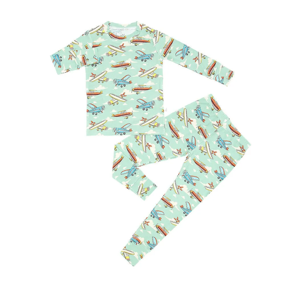 Vintage Planes Bamboo Pajamas
