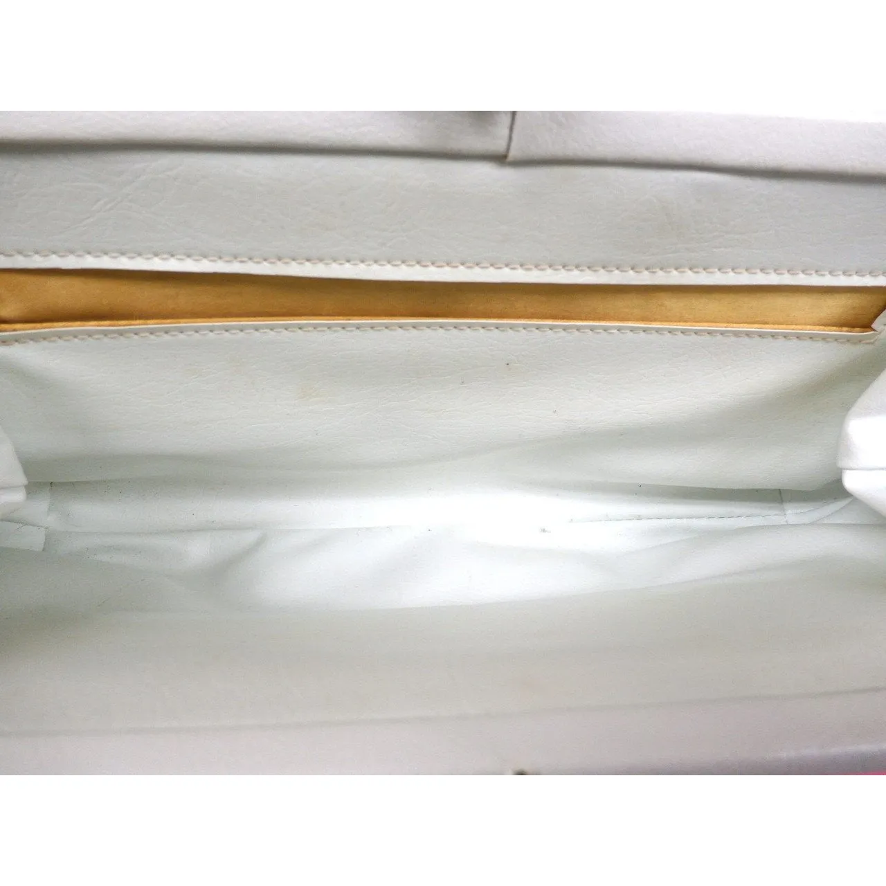 Vintage Purse Clear Plastic-Covered Lace Applique1950S