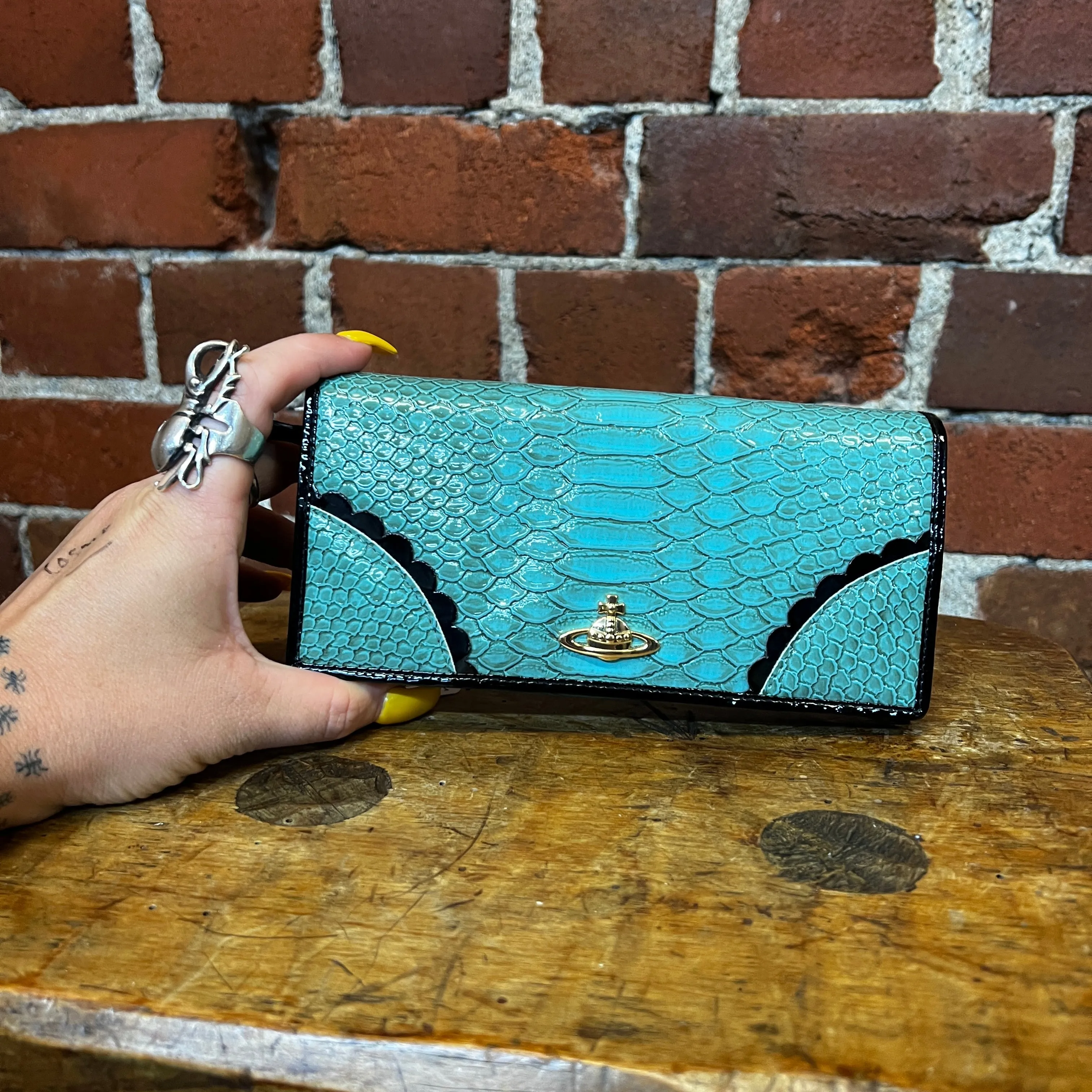 VIVIENNE WESTWOOD patent leather wallet