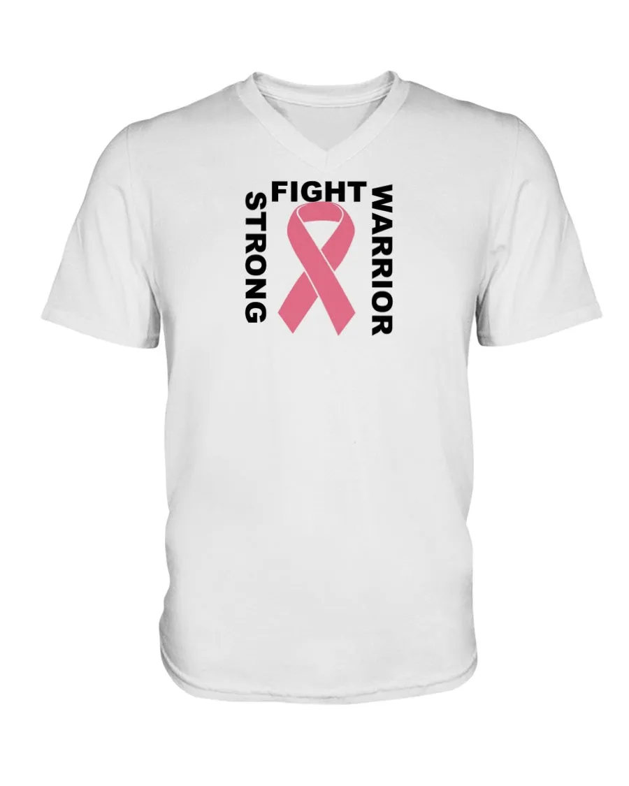 Warrior Fights Cancer V-Neck T-Shirt