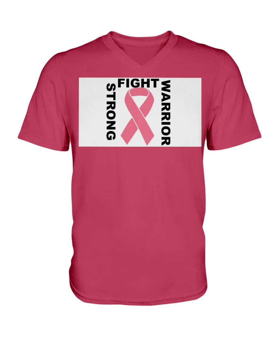 Warrior Fights Cancer V-Neck T-Shirt