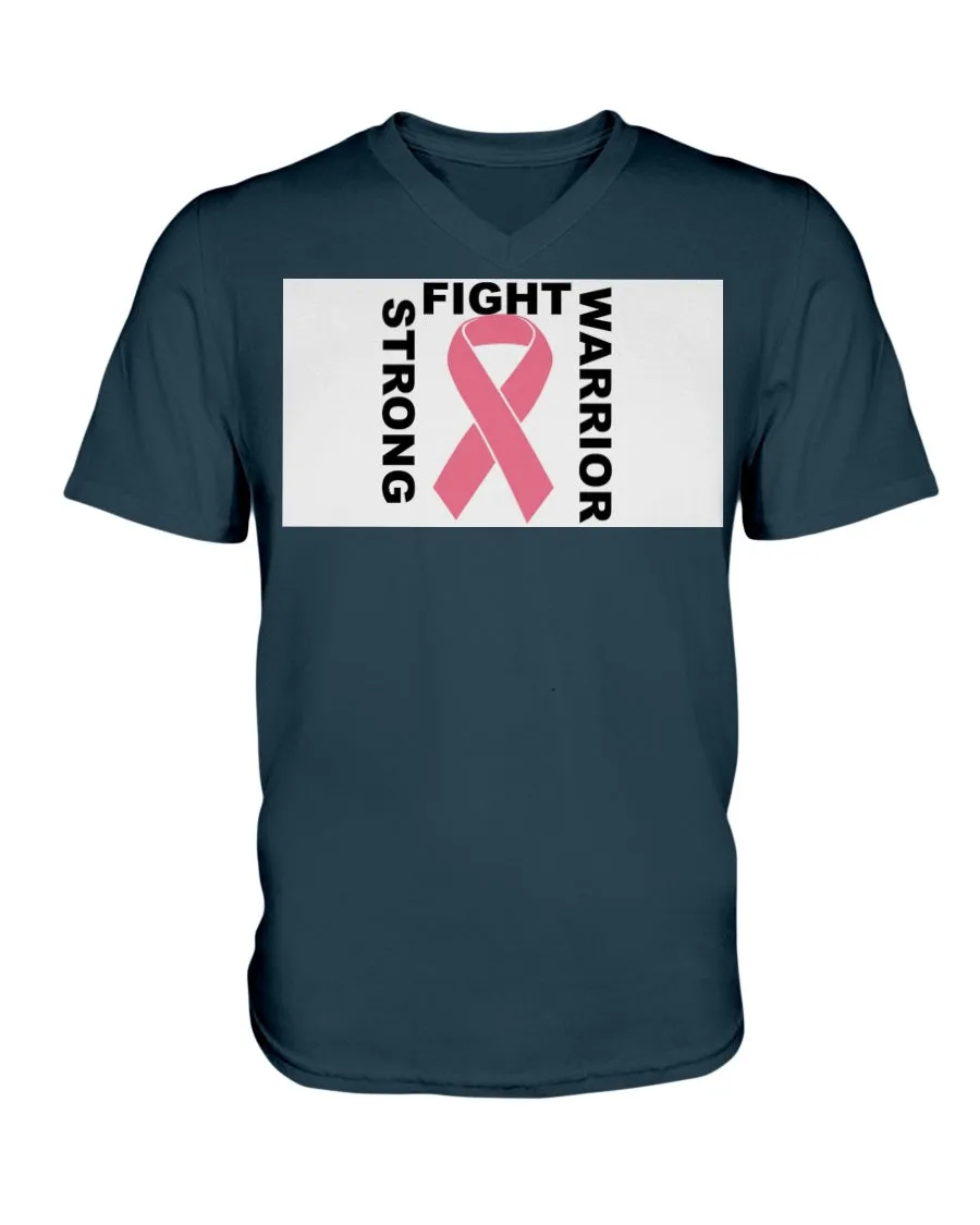 Warrior Fights Cancer V-Neck T-Shirt