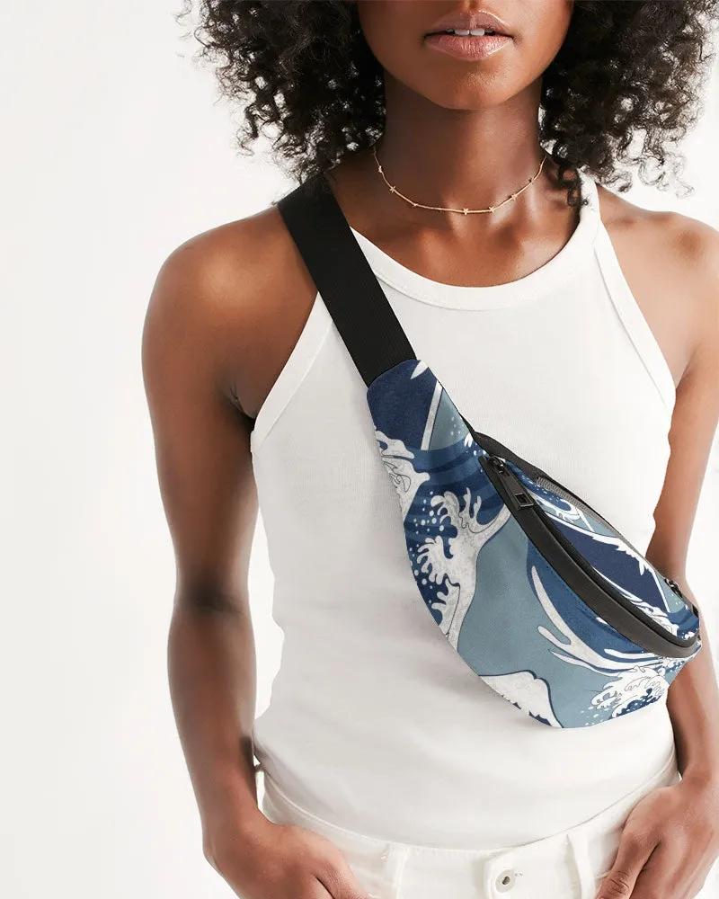Waves Pattern Crossbody Sling Bag
